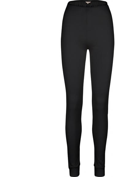 Lady Avenue Pure Silk Leggings Musta