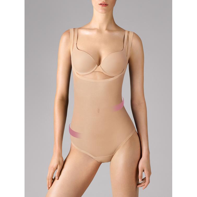 Tulle muotoileva body Nude