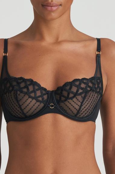 Marie Jo JHANA balconette-rintaliivi pystysaumalla Musta