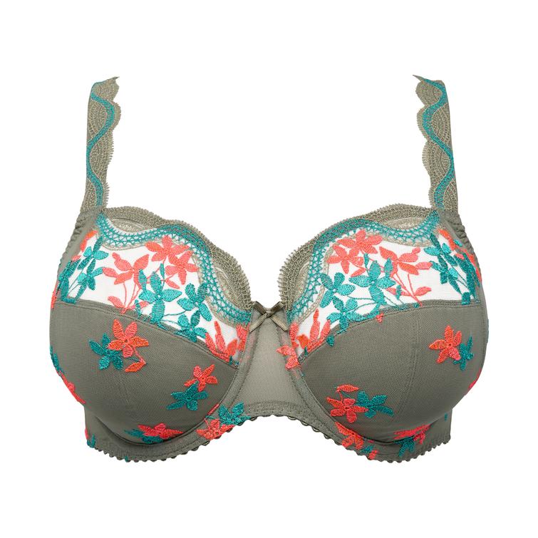 CALA LUNA botanique full cup bra, green