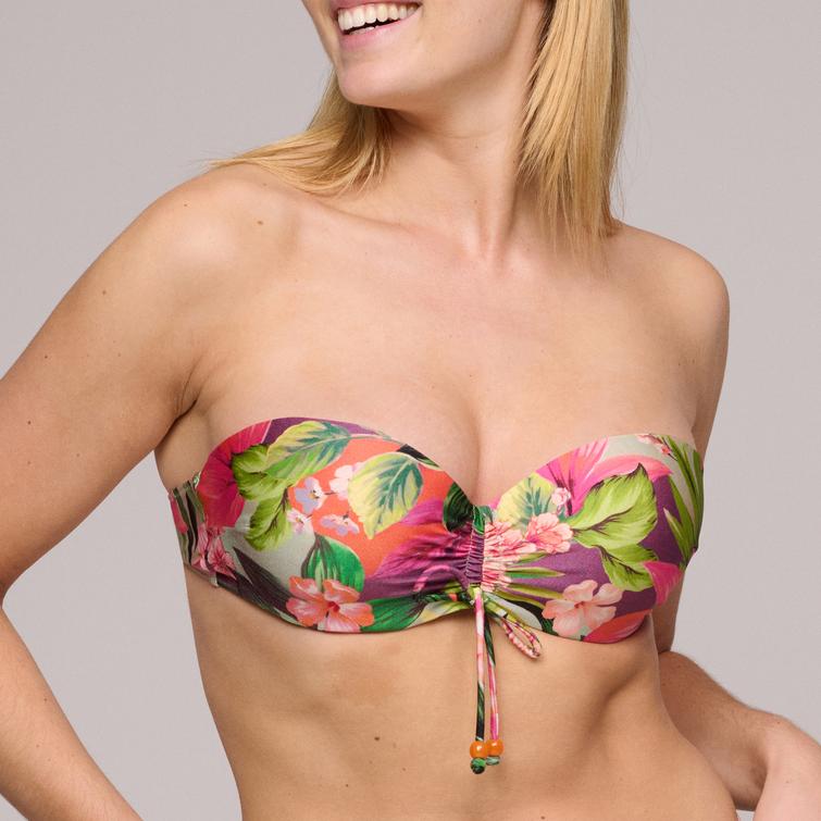 Marie Jo Swim NORMA JEANNE strapless bikini top Tropical Sunset