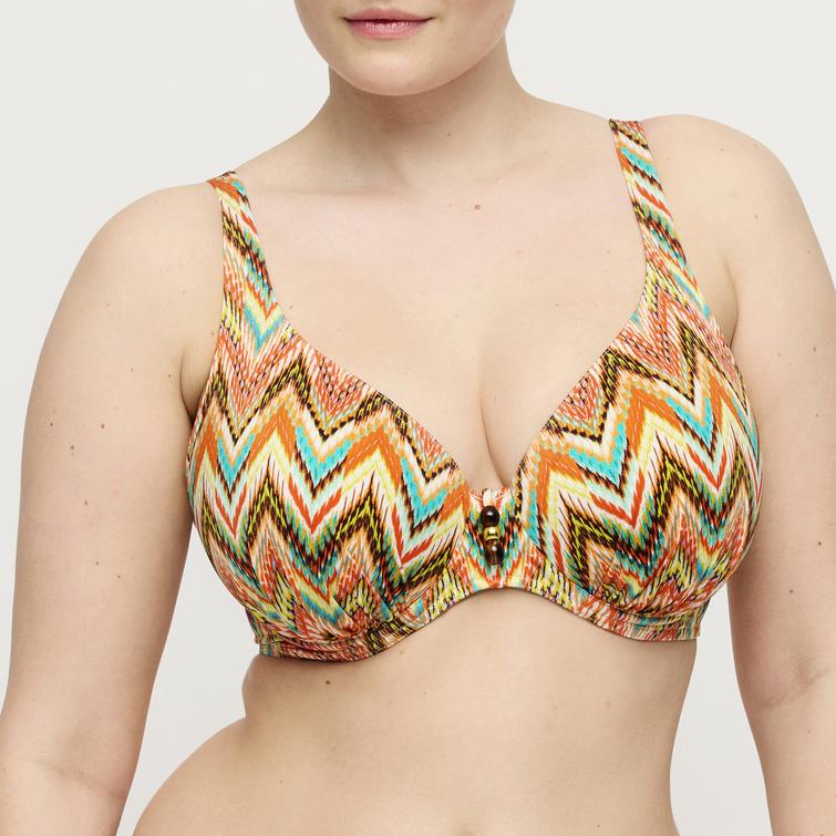 PrimaDonna Swim TUBOU half padded plunge bikini top Ikat Summer
