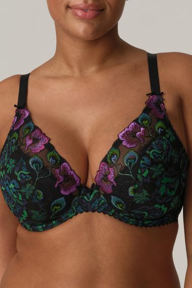 SAN ANGEL half padded plunge bra Peacock Feather