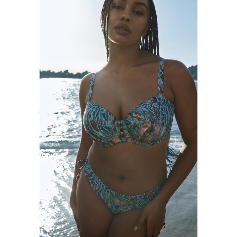 RIYAD padded balcony bikini top Turquoise Seas