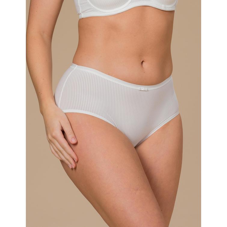 Trofé Sanna Stripe midi brief Ivory