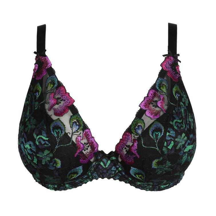SAN ANGEL half padded plunge bra Peacock Feather
