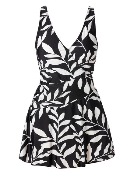 Trofé Sicily swimdress with prosthesis pockets Seagrass