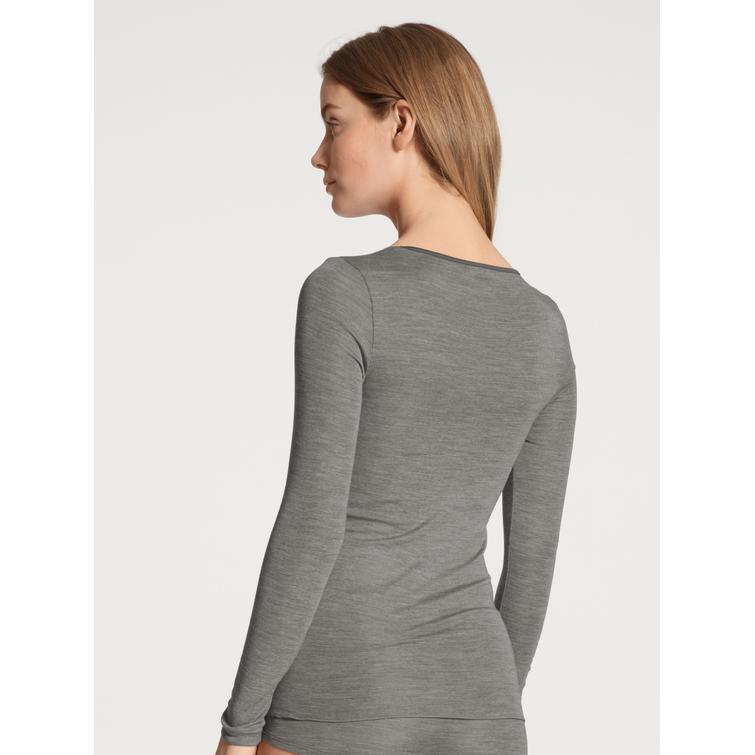 Calida True Confidence woolsilk undershirt Platin Melé