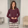 Lady Avenue flannel pyjamas Plum