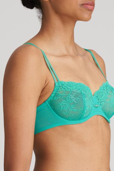 Marie Jo MELIPHA balconette-rintaliivi pystysaumalla Vivid Green