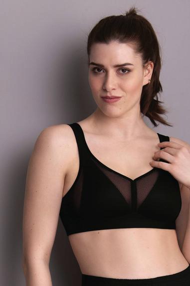 Anita Air Control Delta Pad vadderad sport-bh med protesfickor Svart