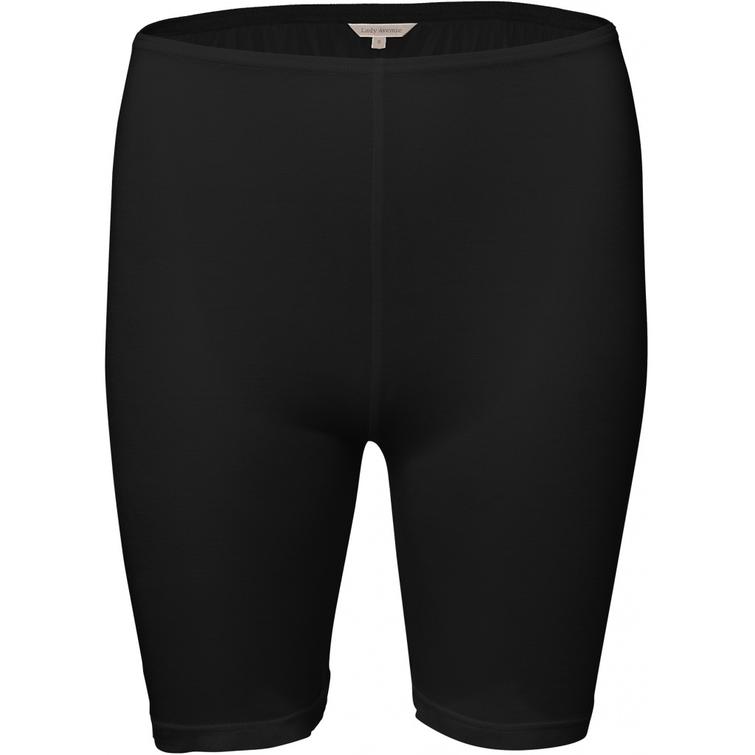 Lady Avenue Pure Silk lyhytlahkeinen housu Musta