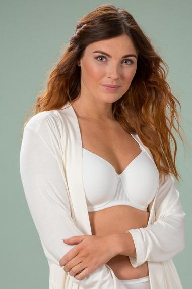 Trof&eacute; Sanna Stripe topattu rintaliivi Ivory