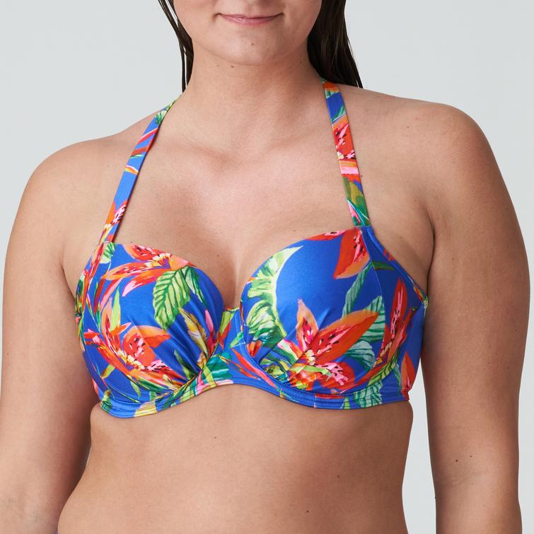 PrimaDonna Swim LATAKIA padded balcony bikini top Tropical Rainforest