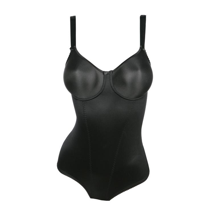 SATIN kaarituellinen body musta