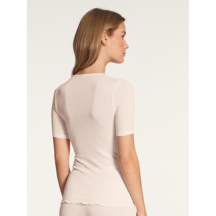 Calida True Confidence t-shirt i ullsilke Light Ivory