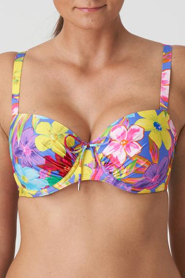 PrimaDonna Swim SAZAN vadderad bikini-bh i balconette-modell Blue Bloom