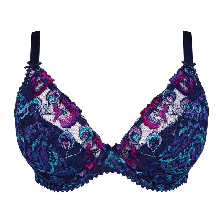 SAN ANGEL half padded plunge bra Water Blue