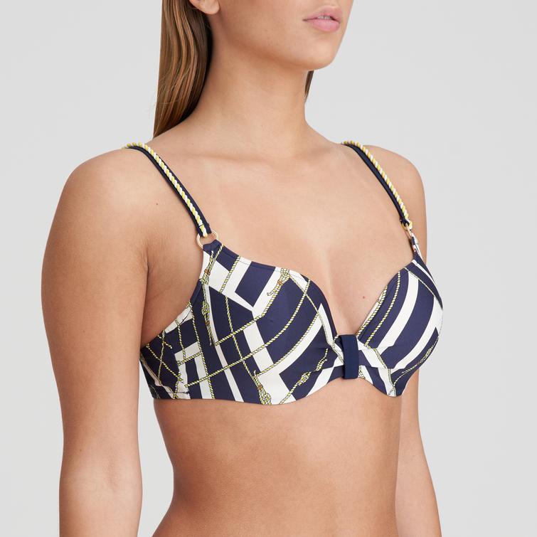 Marie Jo Swim SARANJI pisaramallinen bikiniliivi Majestic Blue