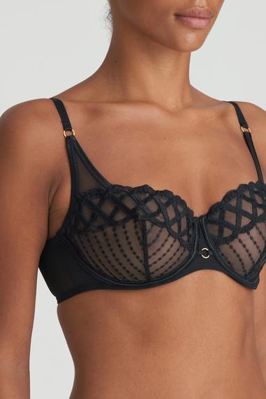 Marie Jo JHANA balconette-rintaliivi pystysaumalla Musta