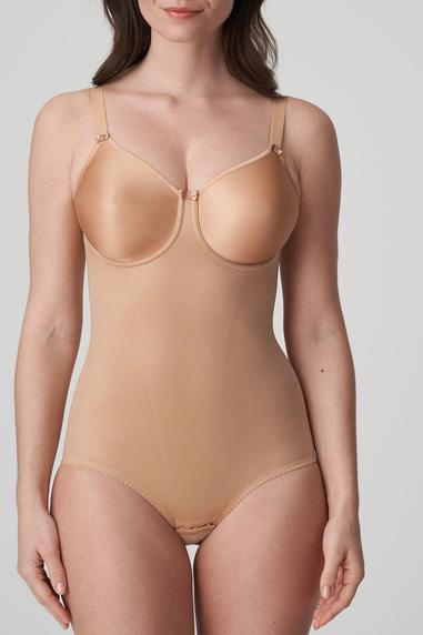 SATIN kaarituellinen body Cognac