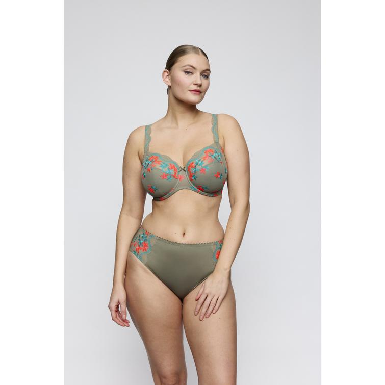 CALA LUNA botanique full cup bra, green