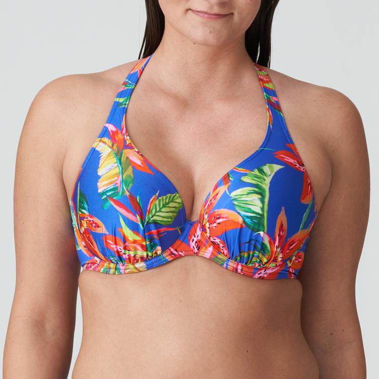 PrimaDonna Swim LATAKIA halvvadderad bikini-bh i plunge-modell Tropical Rainforest