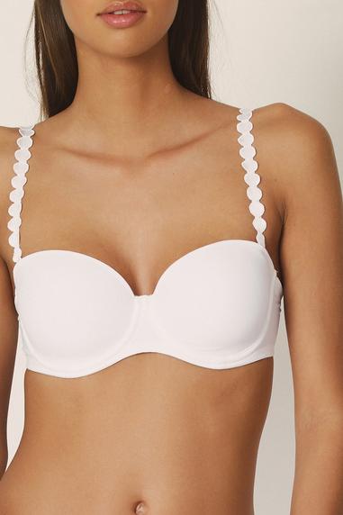 Marie Jo TOM topattu olkaimeton rintaliivi Valkoinen