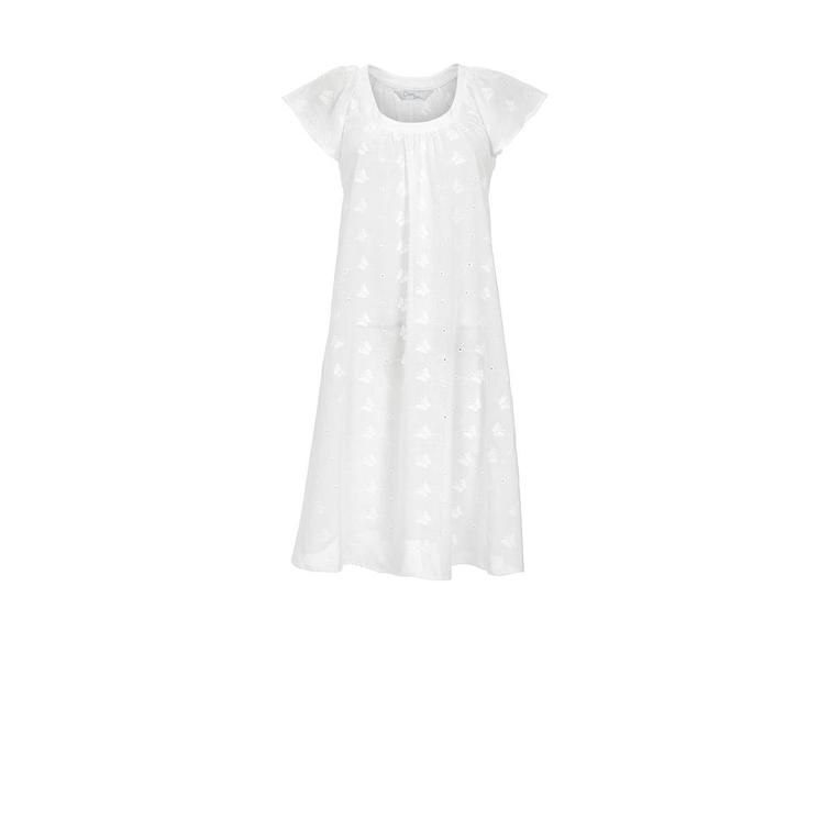 Ringella puuvillavoilee yöpaita Valkoinen