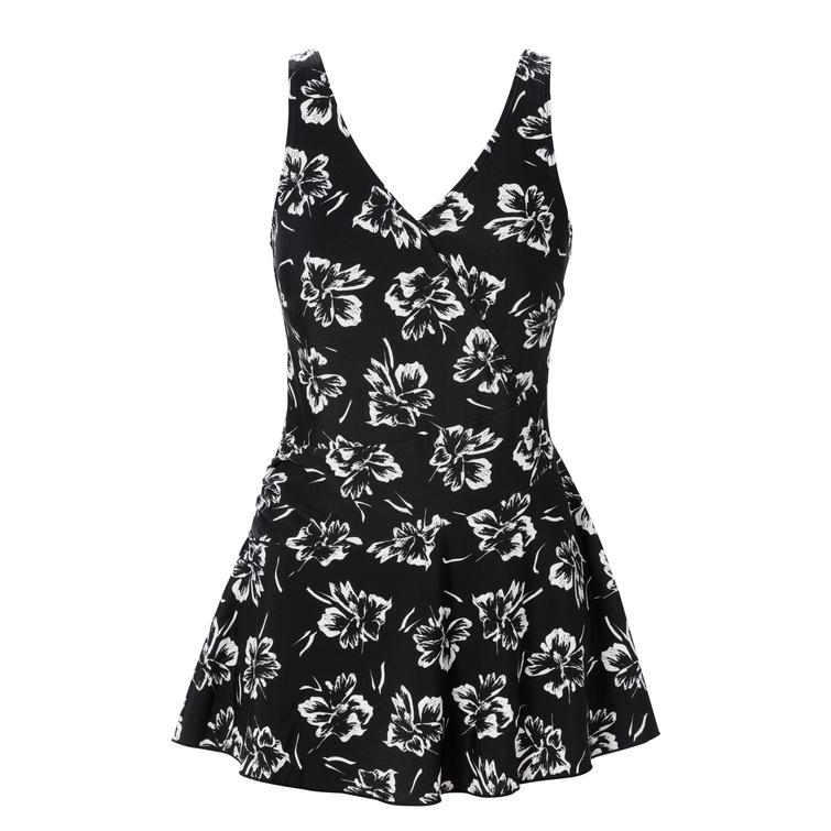 Trof&eacute; Sicily swimdress with prosthesis pockets Musta