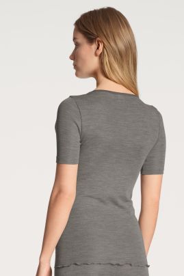 Calida True Confidence футболка из смеси шелка и шерсти Platin Melé