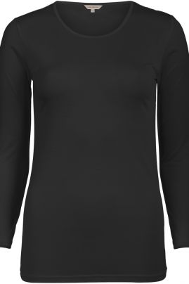 Lady Avenue Pure Silk футболка с длинным рукавом Черный