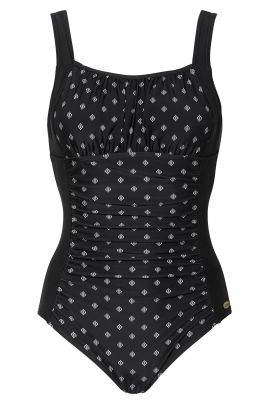 Damella Shirley swimsuit with prosthesis pockets black-white