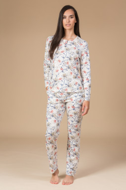 Trofé хлопковая пижама с цветочным принтом