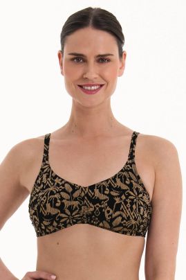 Anita Care Santa Rosa bikini top with prosthesis pockets Safari