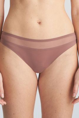 Marie Jo LOUIE thong Satin Taupe