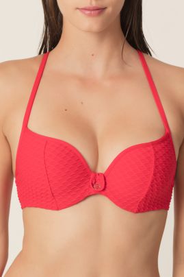 Brigitte heart shape bikini top True Red